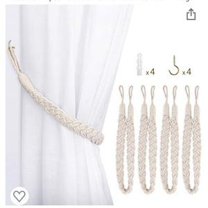 Boho Curtain Tie Backs - Braided